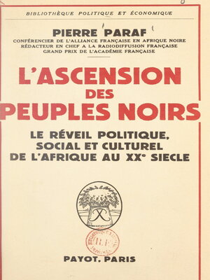 cover image of L'ascension des peuples noirs